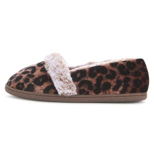 Floopi – wholesale Tofflor - Dam – Floopi damskor med leopardmönster och stängd häl2