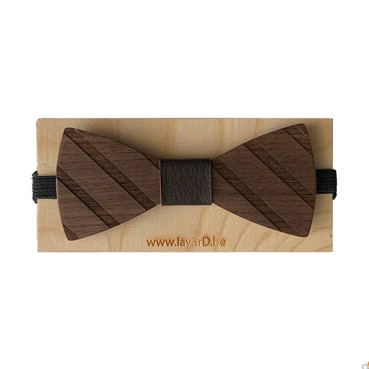 Lay3rd Lasercut - Houten Strikjes - Lino - Nero pelle per la vendita all'ingrosso da parte di Lay3rD