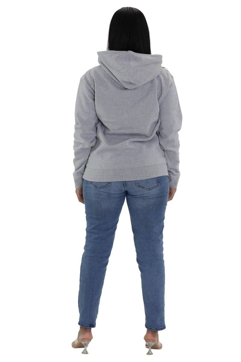 Advance Apparels - Vendita all'ingrosso Felpa con cappuccio - Donna - Felpa con cappuccio African American Crown (M-2XL) Felpa con cappuccio nera o grigia 96184