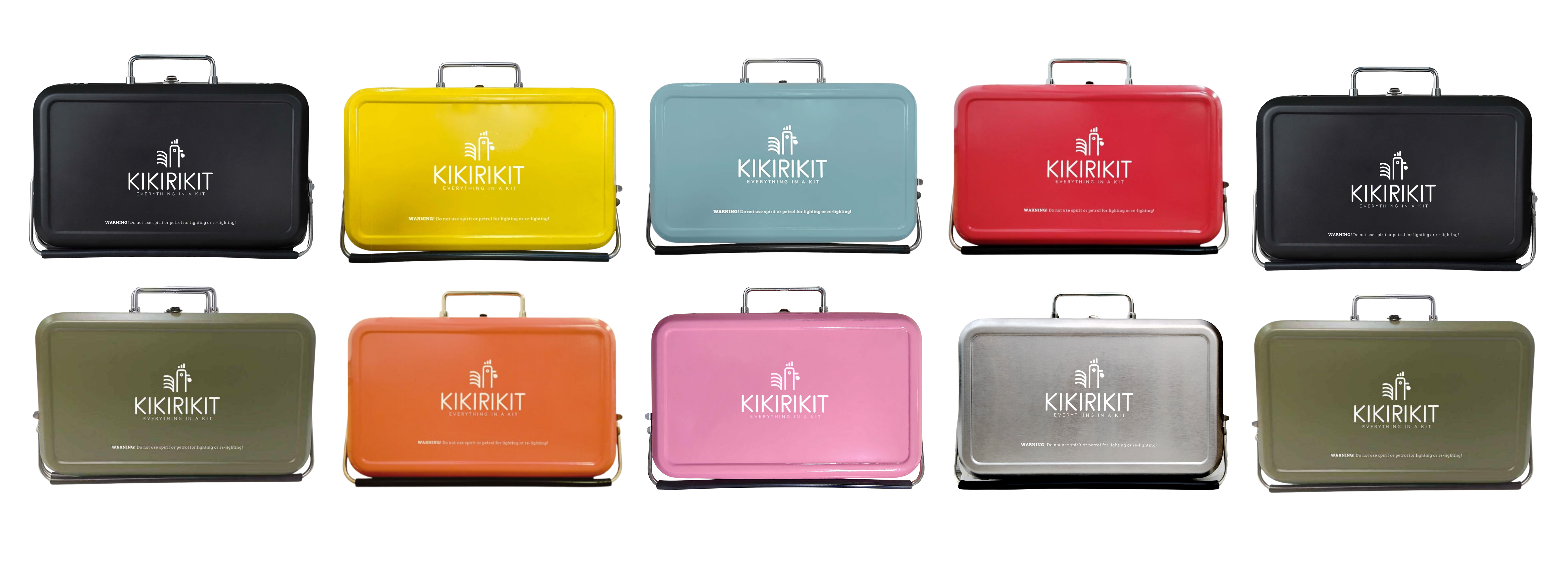 KIKIRIKIT – Ferramentas para churrasco por atacado – Kit Básico de Churrasqueira Portátil Dobrável Cinza Carvão5