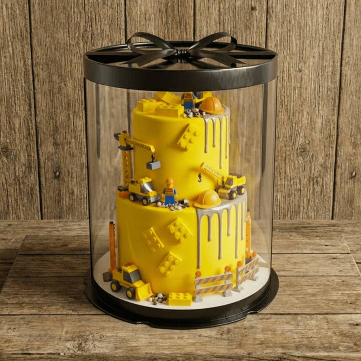 Tall Clear Cake Box 8.5" x 11.75" Round for wholesale by Sweet Degrees Kitchen