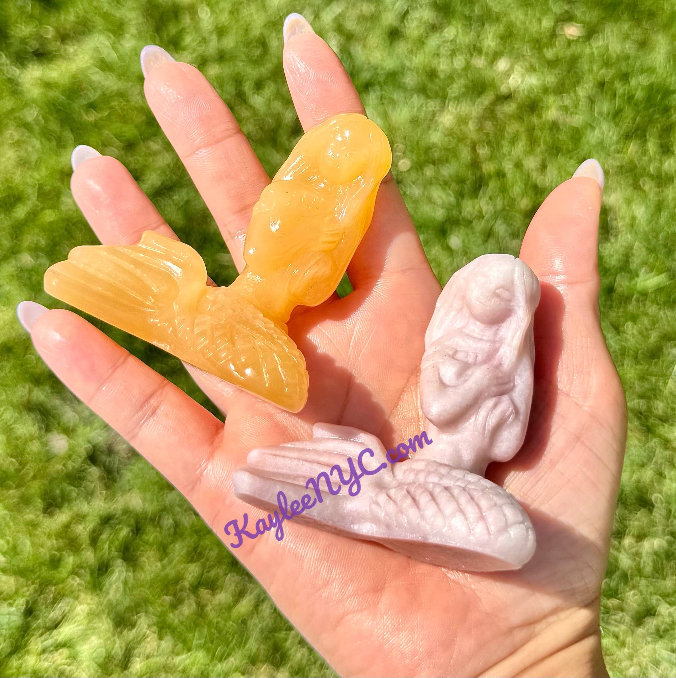 KayleeNYC - Wholesale Spiritual Stone/Crystal - Natural Pink Opal Orange Calcite Mermaids Healing Energy7