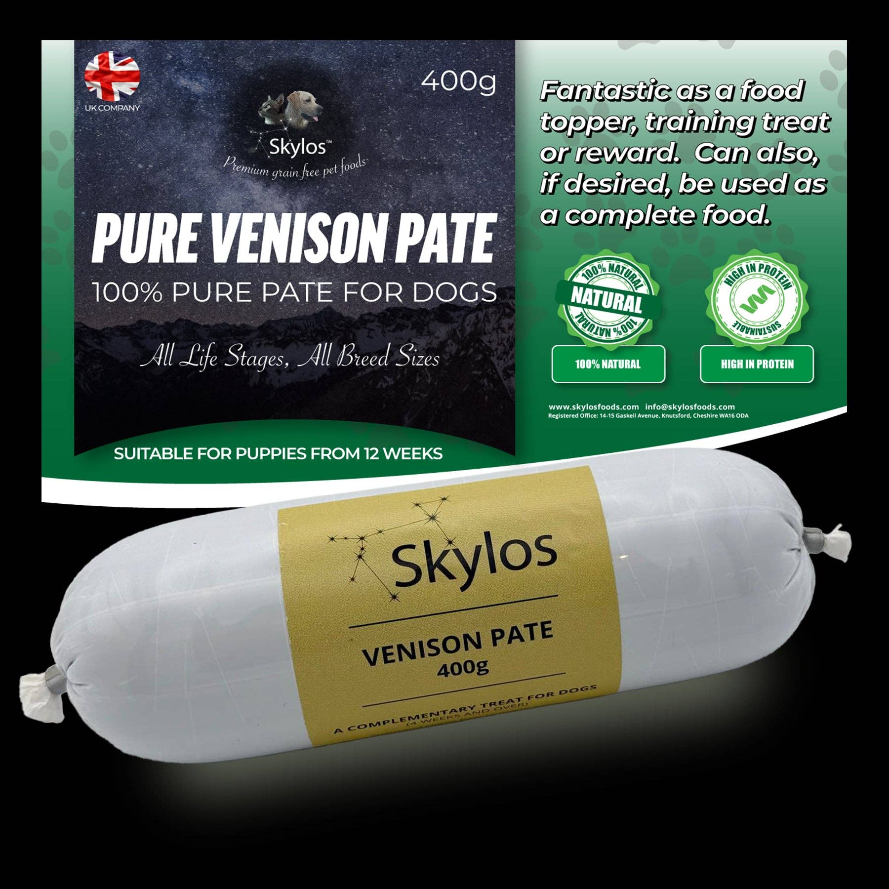 Skylos Foods – wholesale Pet food – Dog – Skylos Pate in 9 Flavours and 2 Sizes16