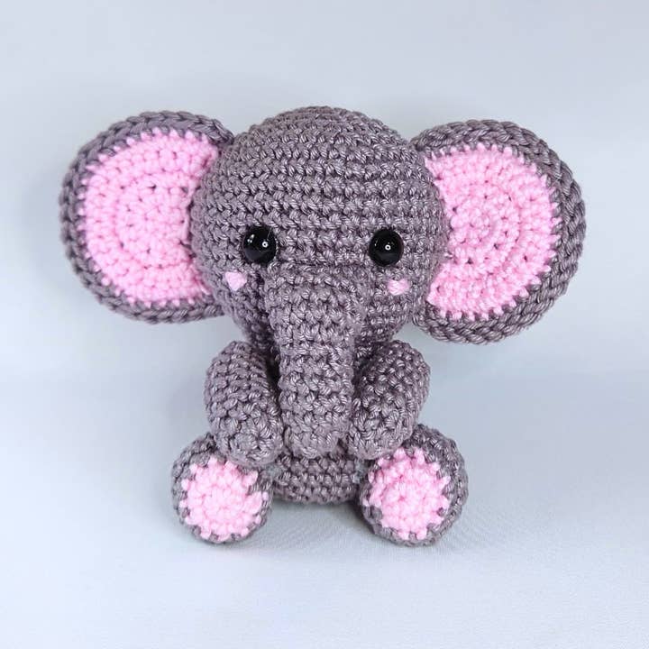 Baby Elephant Crochet Amigurumi, Crocheted Stuffed Animals for wholesale by Anh2 LTD