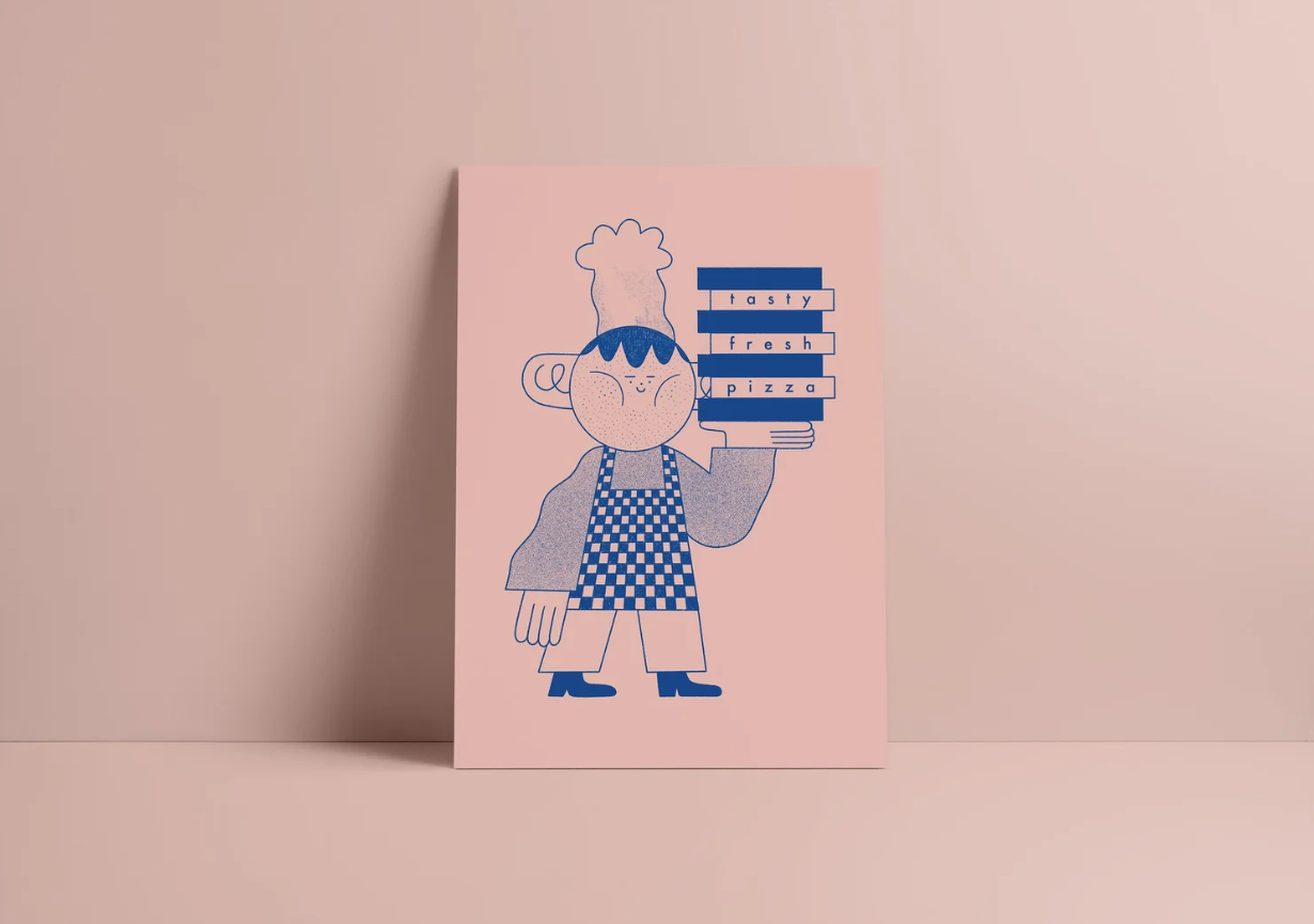 Hollie Fuller – wholesale Art print – 'Tasty Fresh Pizza' Art Print1