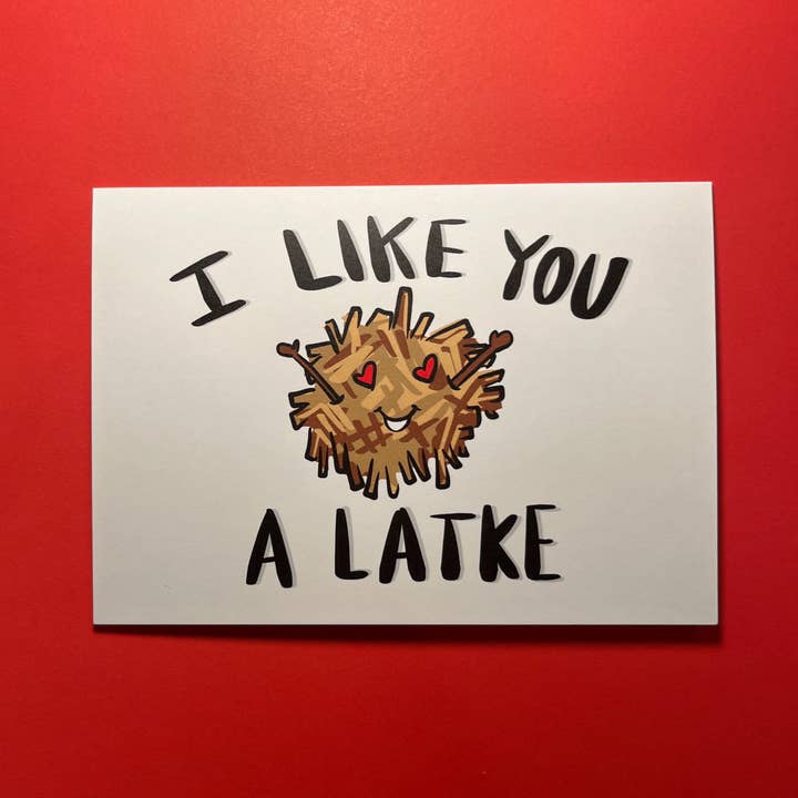 I Love You a Latke Greeting Card for wholesale by Hello Herren