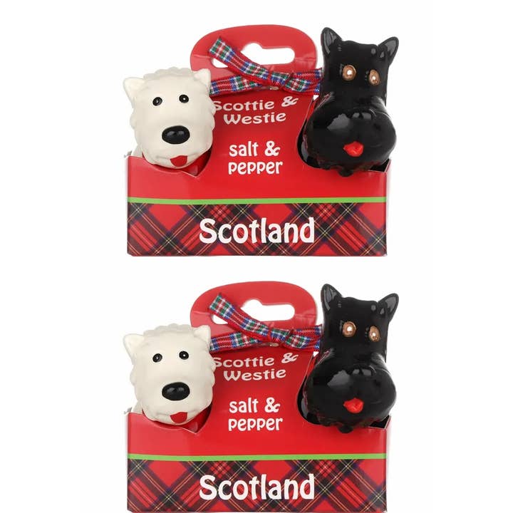 Scottie & Westie Salt & Pepper Shakers for wholesale by Dublin Gift Company