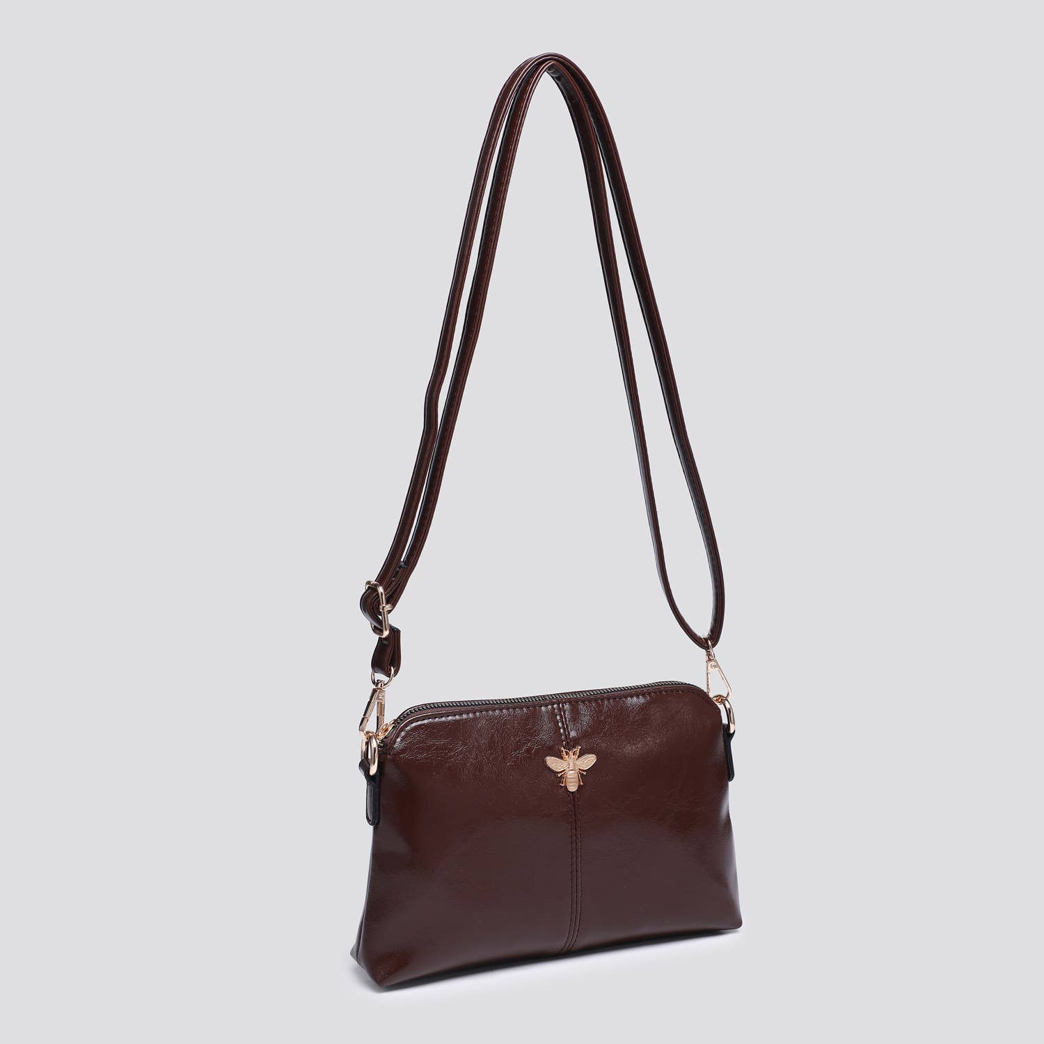 House of Milano – wholesale Crossbody bag – Women's – Faux Leather Crossbody Bag with Bee Logo # 267018