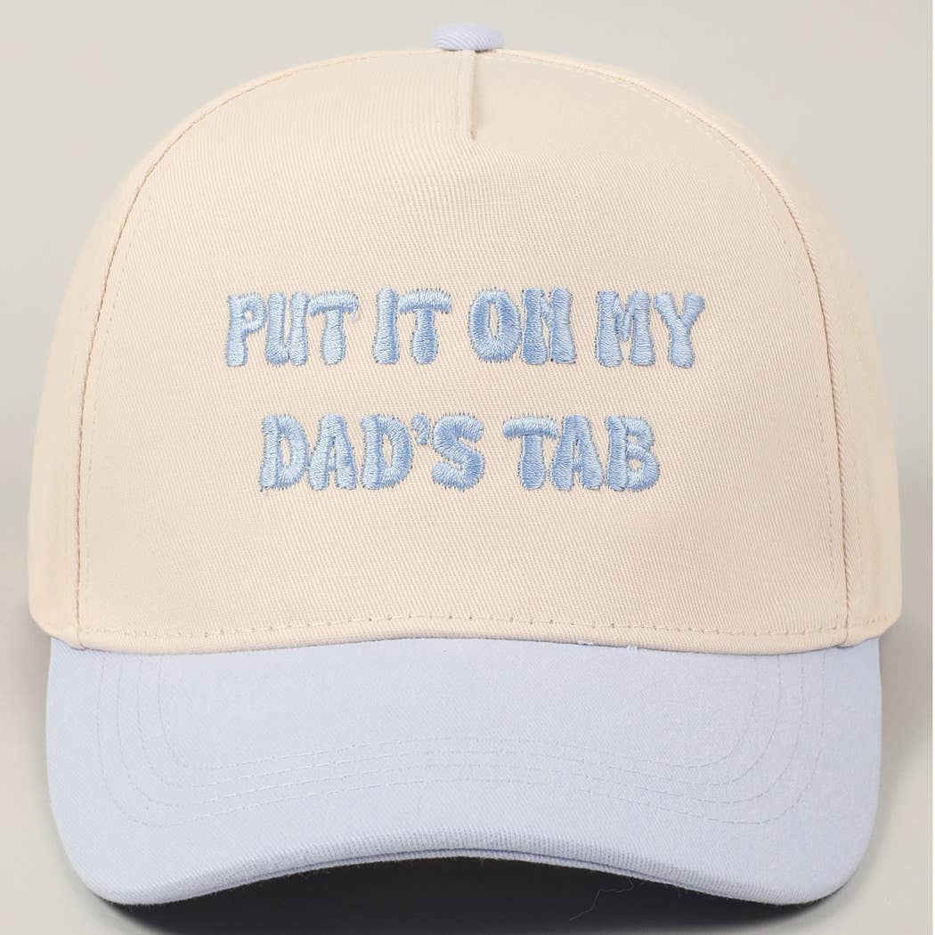 Fashion City - Wholesale Baseball Cap - Unisex - Put It On My Dad's Tab Embroidery Two-Tone Hat38