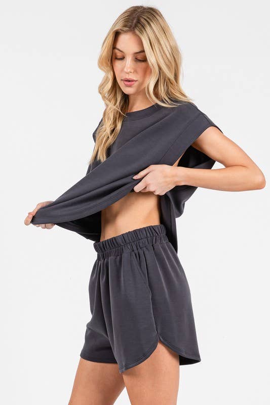 Final Touch - Wholesale Shorts - Women's - Modal Jersey Dolphin Shorts - NP70378A17