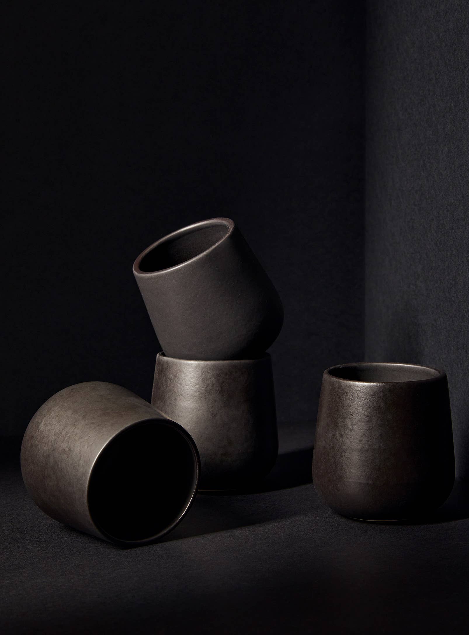 GHARYAN Stoneware & Olive Wood Tableware | Ships from USA - Wholesale Coffee/Tea Cup - Handmade Stoneware Coffee & Tea Cup | Edan 7.5 oz5