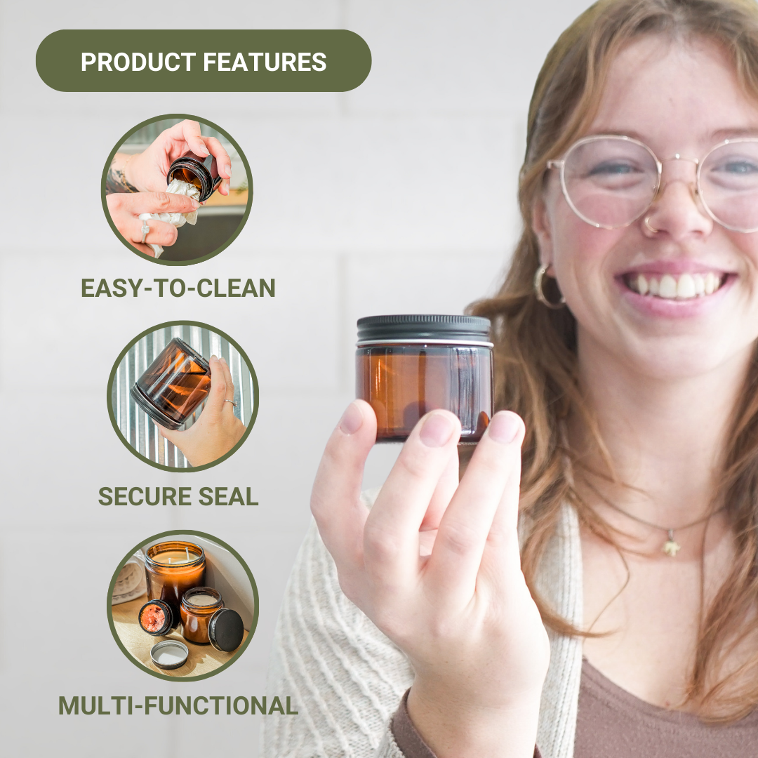 Nature Packaged – wholesale Jar – Glass Amber 2 Oz Jar1