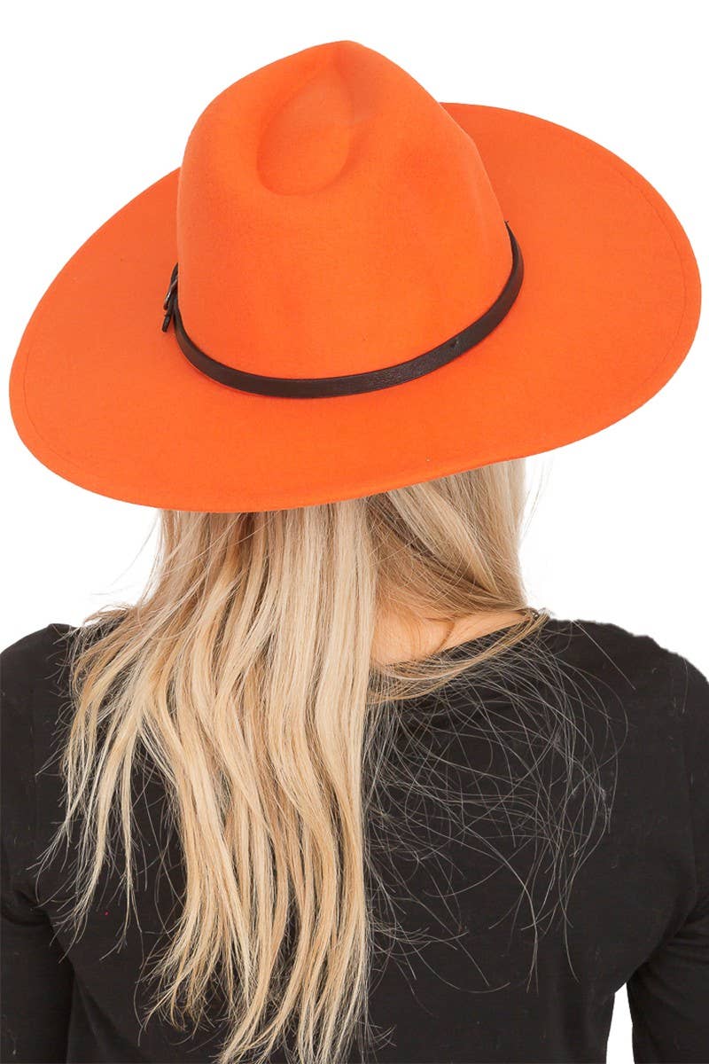 Cap Zone - Wholesale Fedora - Women's - Premium Two Tone Fedora Wide Brim With Belt 4