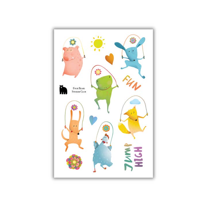 Sautez haut pour la vente par Four Bears Sticker Club
