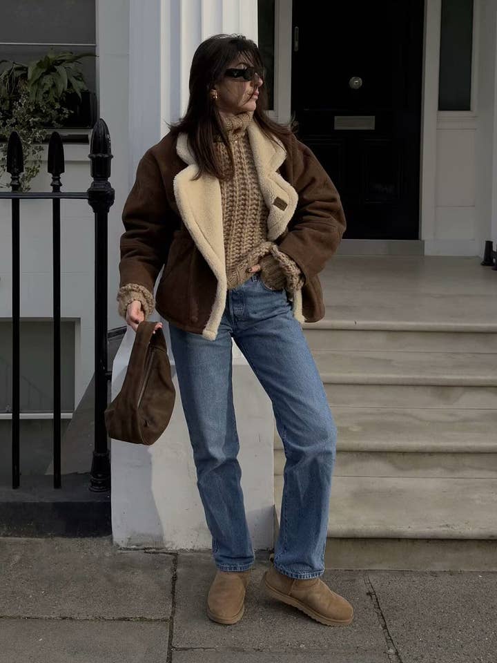 Aria Romance - Wholesale Fur/Faux Fur Coat - Women's - Retro Lambskin Trench Coat4