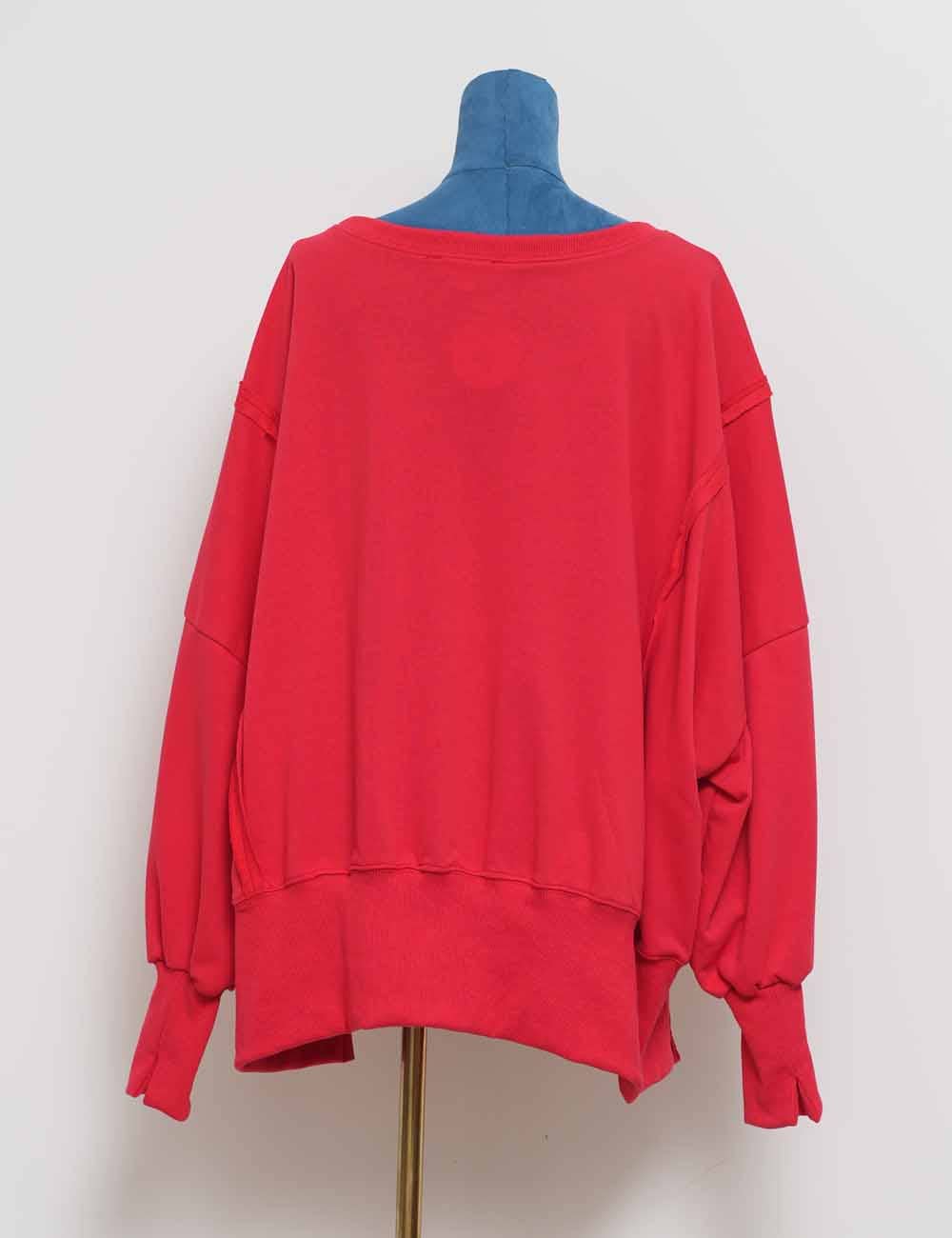 Sweetkama – wholesale Sweatshirt - Dam – Enfärgad oregelbunden Slouchy tröja för damer SKT38519