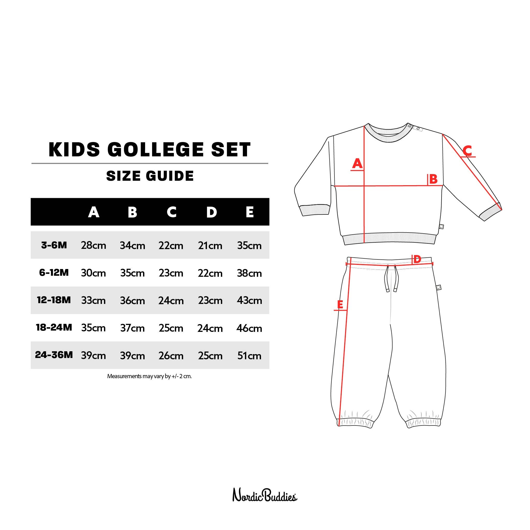 Nordicbuddies - Wholesale Top & Pant Set - Baby - Moomintroll Kids College Set8