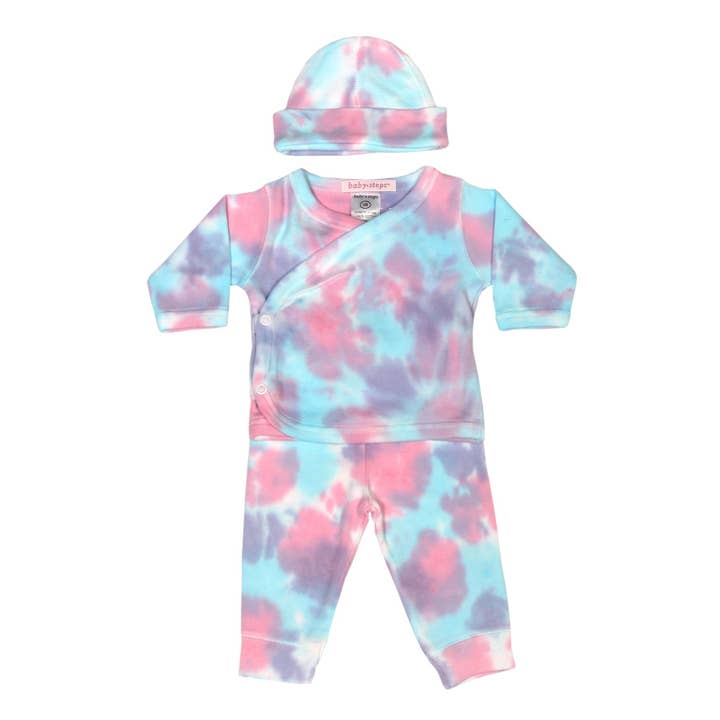 717TD-SIERRA Tie Dye 3 Piece Set for wholesale by 🤍Baby Steps and Mish Kids