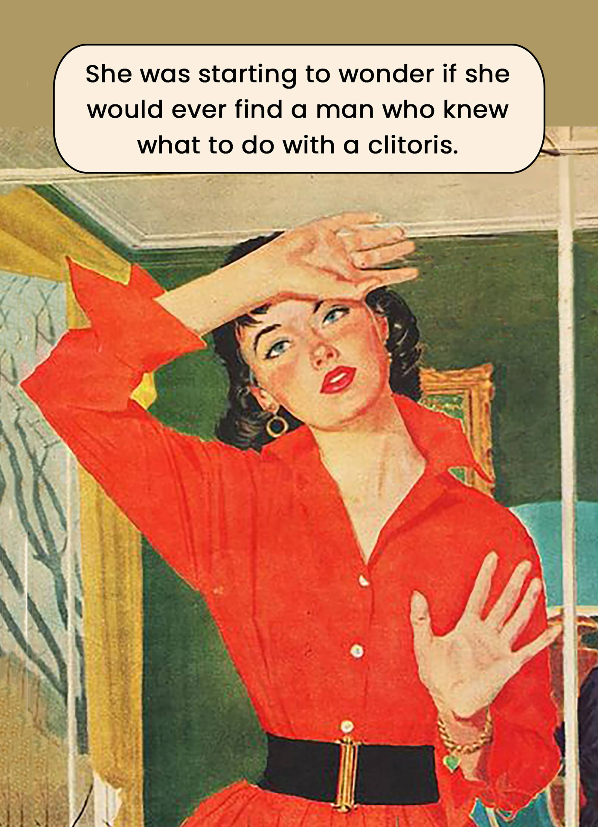 Go La La - Wholesale Everyday Greeting Card - Clitoris greeting card1