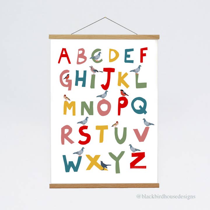 ANIMAL ALPHABET ART PRINT for wholesale by BLACKBIRD HOUSE