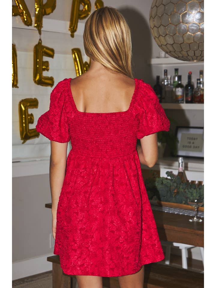 Oddi – Engroshandel Kjole - Dame – Plus Satin Jacquard babydukkekjole
