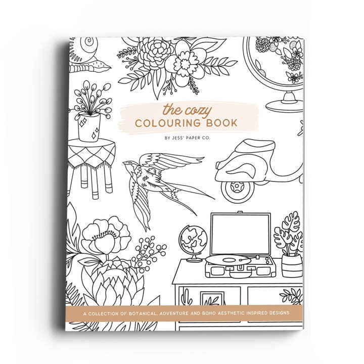 Jess' Paper Co. - Wholesale Coloring Book - Adult - The Cozy Colouring Book by Jess' Paper Co.