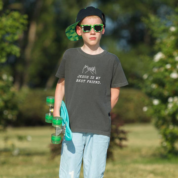 JESUS IS MY BEST FRIEND YOUTH TEE for wholesale by Dwell Apparel