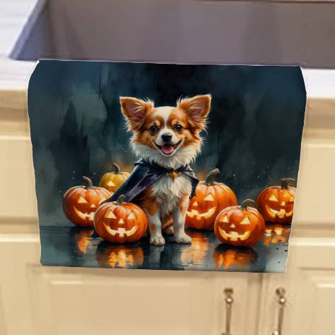 Toalha de Cozinha de Halloween com Cachorrinho Papillon DAC8435 por atacado de Caroline's Treasures
