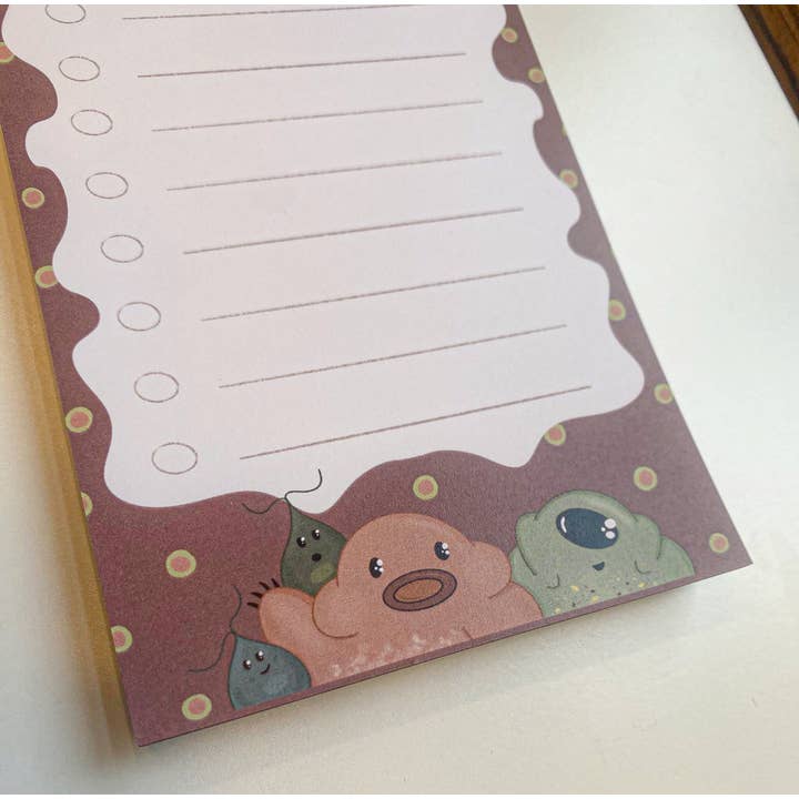 Moss and Piglets - Wholesale Notepad - Tardigrade Water Bear Friends To-do List Micro Notepad2
