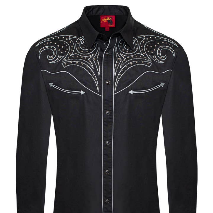 Men's Western Cowboy diamond studded Embroidery Shirt and other Purchase Wholesale polo shirts with embroidery. Free Returns & Net 60 Terms on Faire trending on Faire.