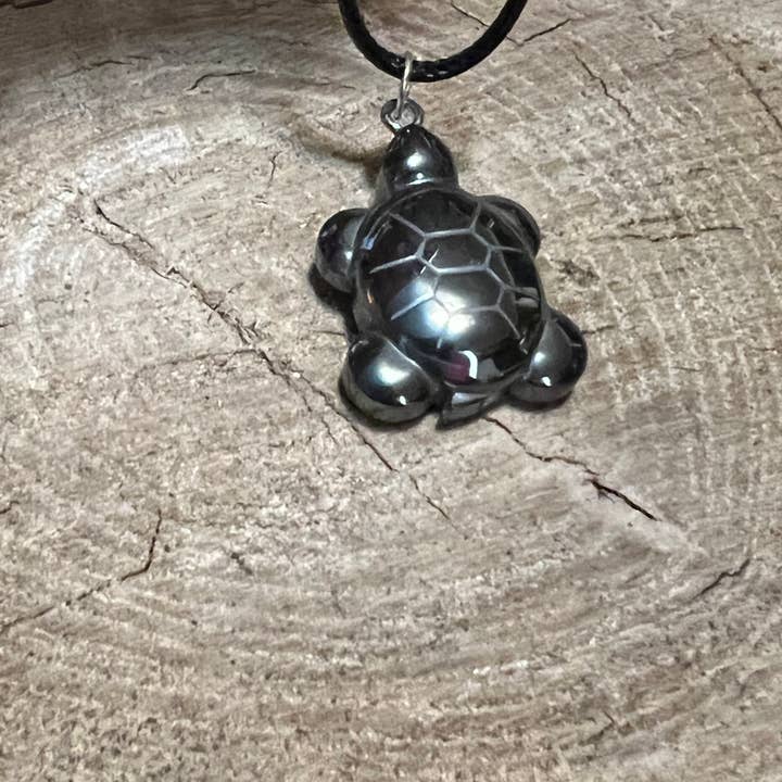Hematite Turtle Necklace for wholesale by Crystals of the Mines LLC