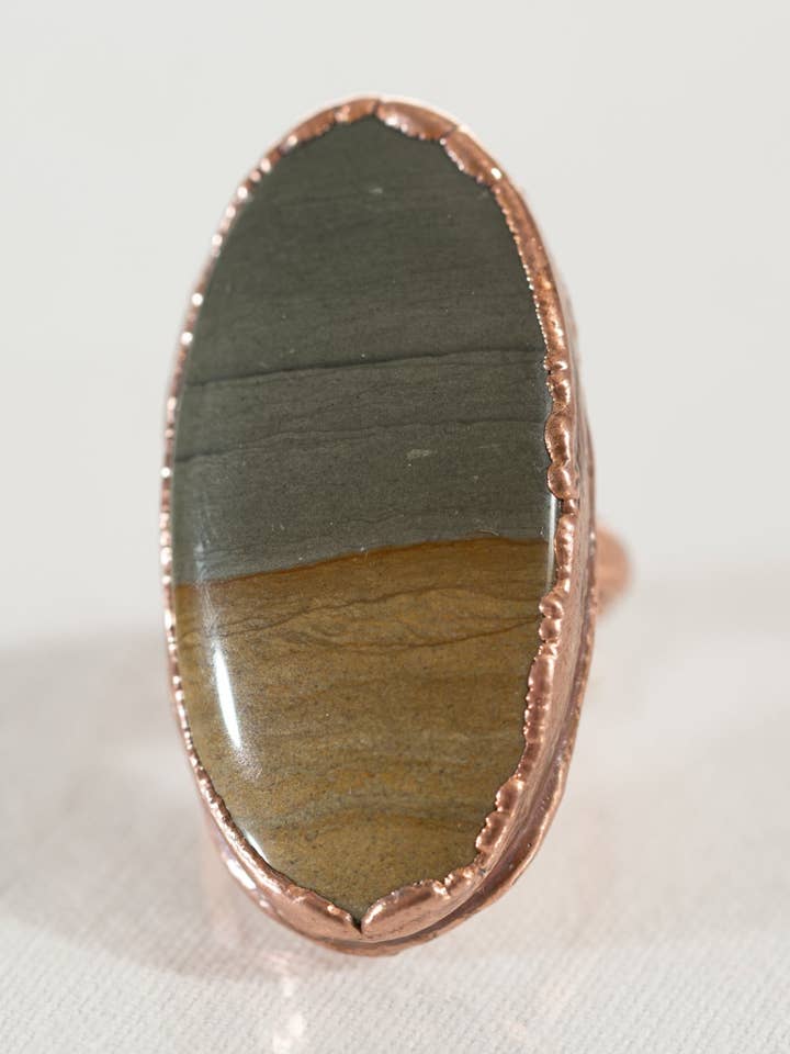 Bague en jaspe Owyhee taille 8,5 pour la vente par Silver Coast Designs