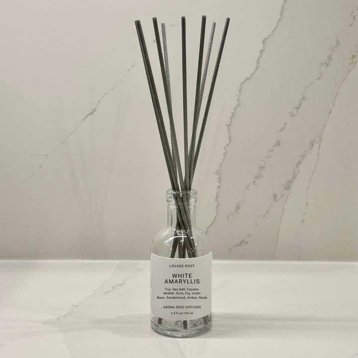 Arōma Reed Diffuser-White Amaryllis for wholesale by Lovage Root