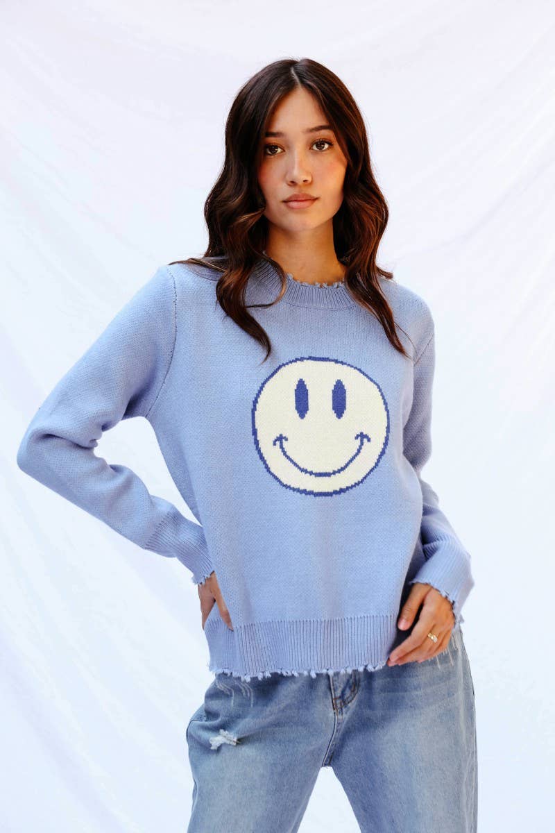 Miss Sparkling - Wholesale Knit Sweater - Women's - Smiley Sweater1