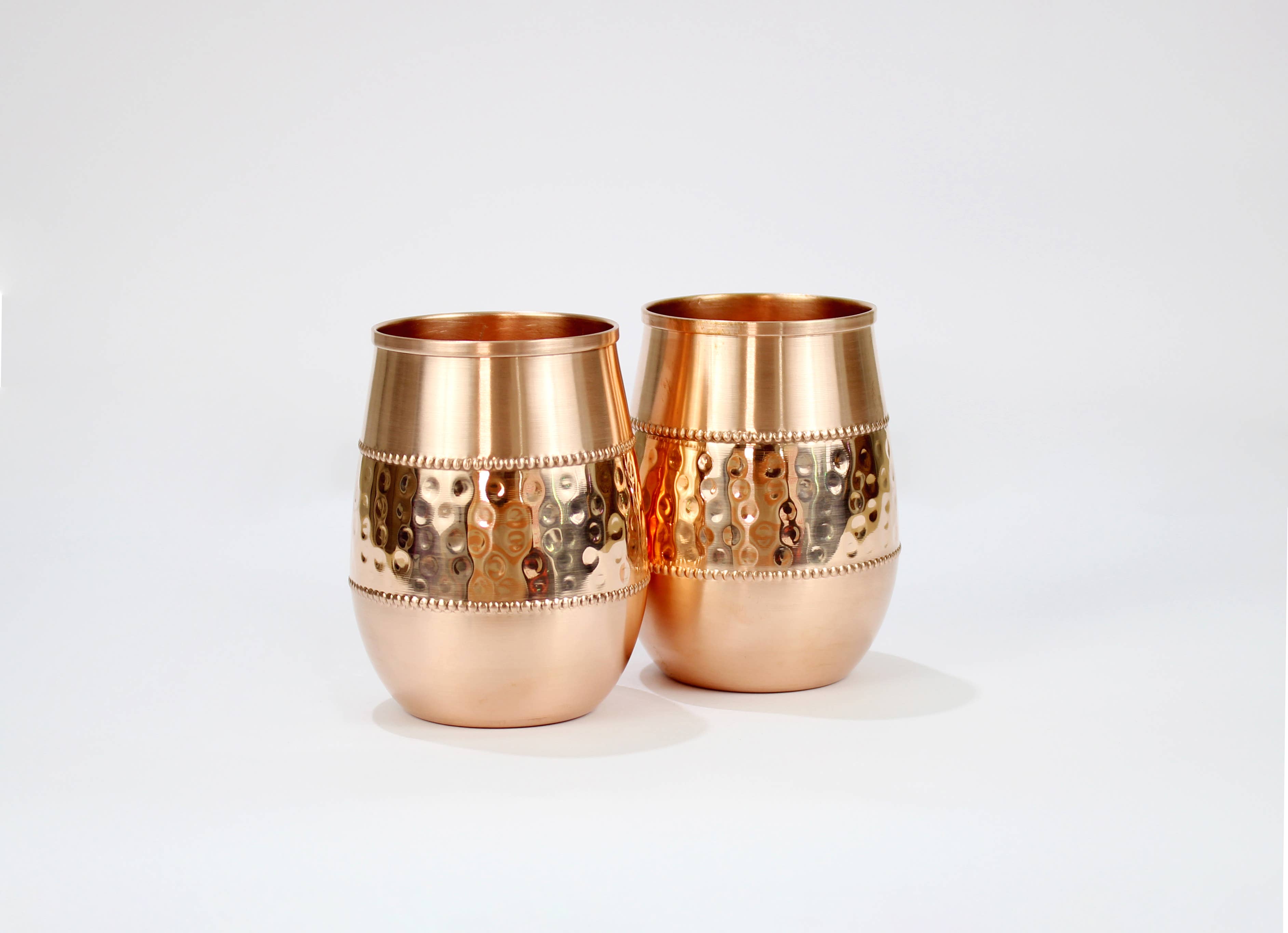 El'Cobre-Ecozonelifestyle – Großhandel Trinkglas/Tasse – Mid-Sequence Kupfer-Gläser-Set mit 4 Gläsern2