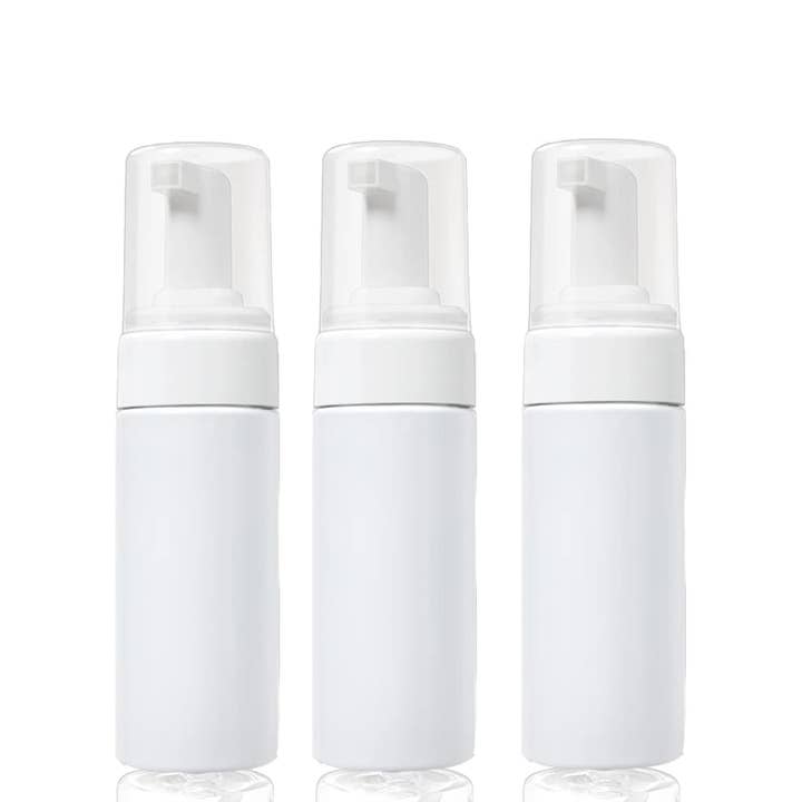 3-Pack Travel-Sized Foaming Pump Bottles - 100ml/3.3oz (White) for wholesale by Vigor Path