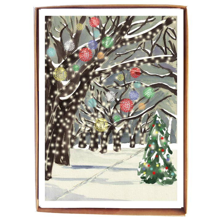 Lights in the Park - box of 8 for wholesale by mollyOcards