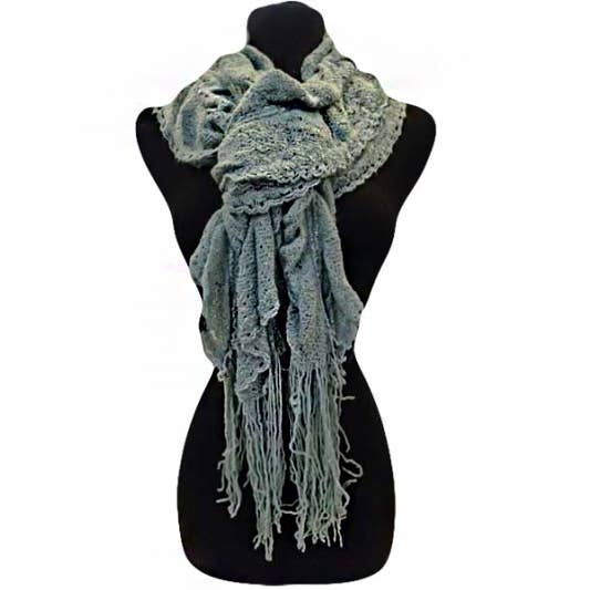Cap Zone - Wholesale Scarf - Women's - Shinny Trimming Fringe Scarf4