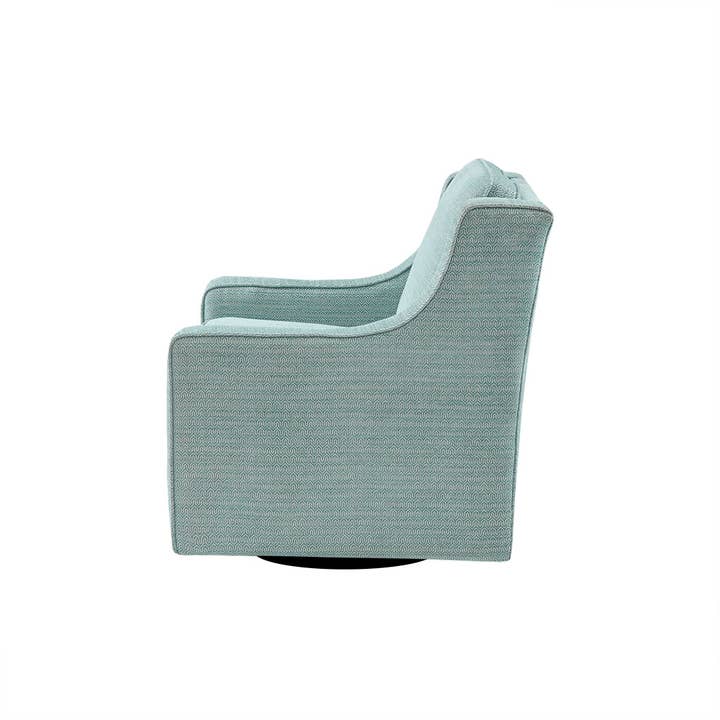 Olliix - Wholesale Chair - Transitional Patterned Swivel Lounge Chair, Aqua Blue *2