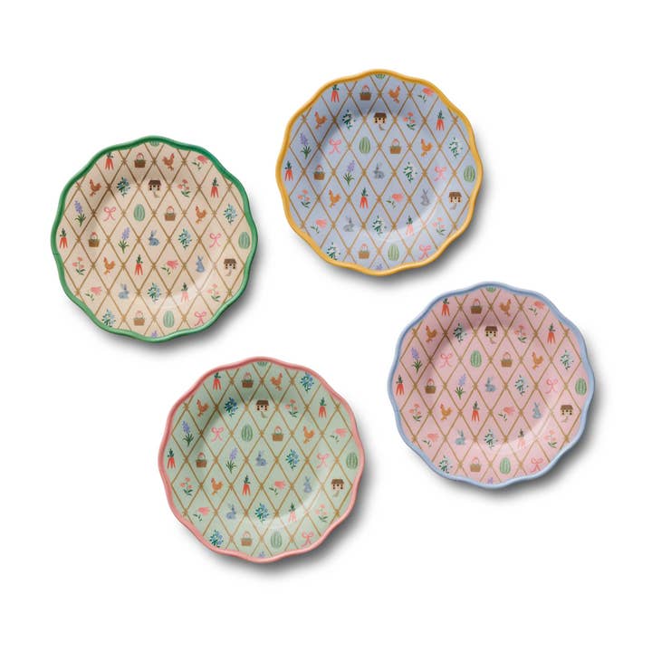 Spring Farm Melamine Assorted Dessert Plates for wholesale by Rifle Paper Co.