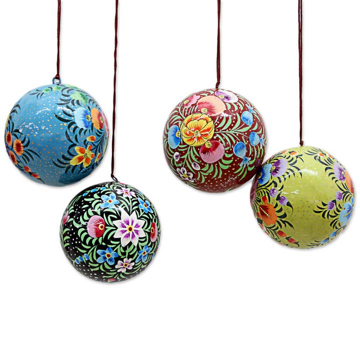 Novica Handmade Floral Beauty Papier Ornaments (Set Of 4) and other Purchase Wholesale papier main rouleau. Free Returns & Net 60 Terms on Faire trending on Faire.