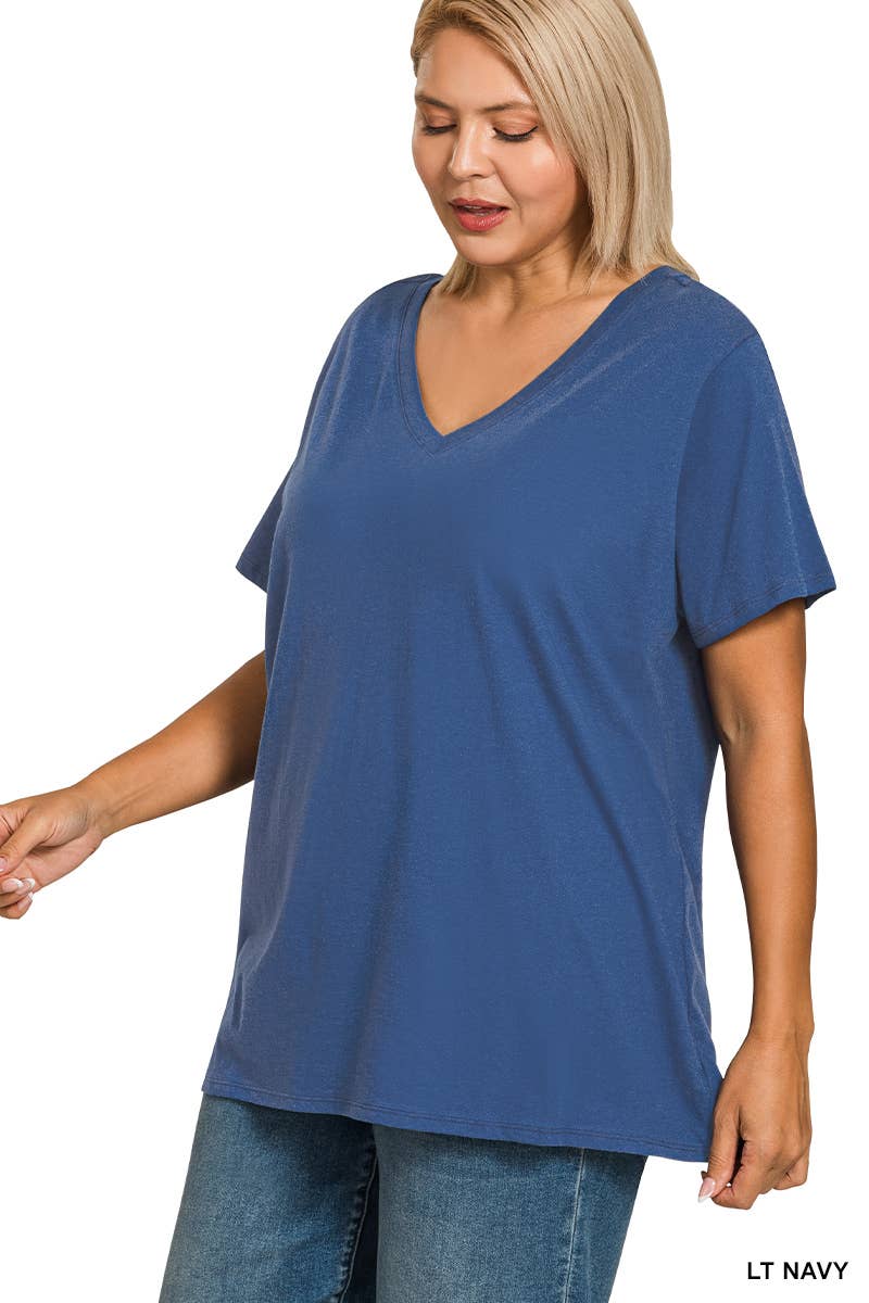 Vanilla Monkey - Venta al por mayor Túnica - Mujer - Camiseta de Novio Plus con Cuello en V8