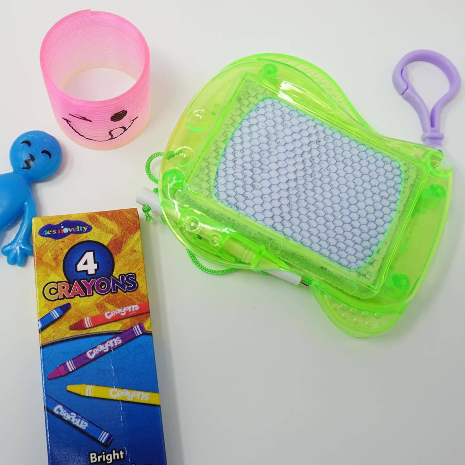 4E's Novelty - Vente Planche à dessin – enfant et bébé - Lot de 12 mini-tableaux à dessin - Effaçables, avec clip porte-clés, petits cadeaux pour enfants2