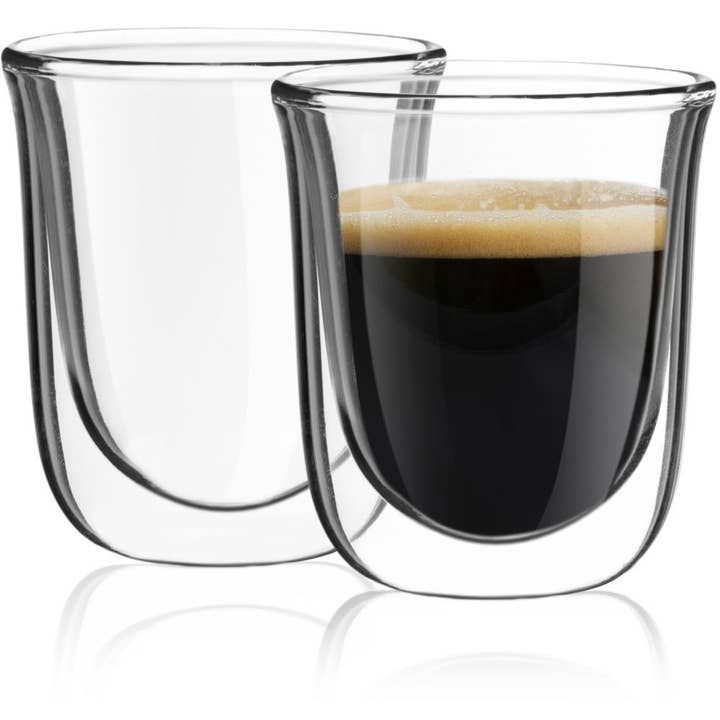 JoyJolt - Wholesale Cocktail/Liquor Glass - Jaavah Double Wall Espresso Glasses, Set of 2