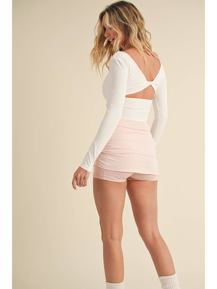 KIMBERLY C - Wholesale Athletic Top - Women's - Twist Back Long Sleeve Top22