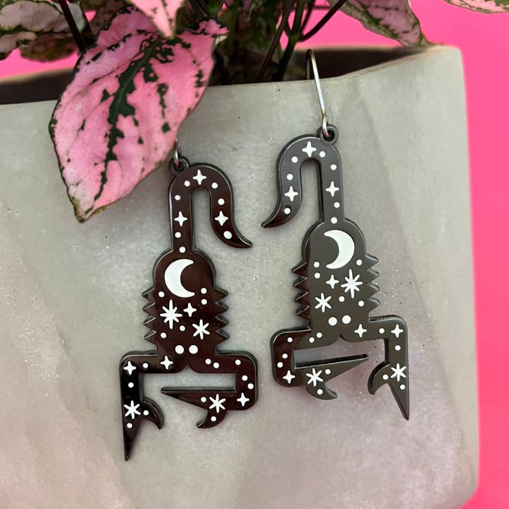 Starry Scorpion earrings - scorpio earrings - zodiac cowgirl for wholesale by Rather Keen