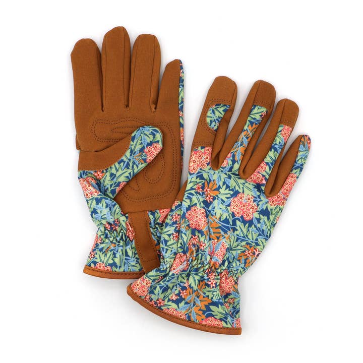 Guantes de Jardinería al Aire Libre Orange Grove - Talla Única para Mujer - Diseño de William Morris - Acolchados con Puños Elásticos para venta al por mayor de Robert Frederick Ltd