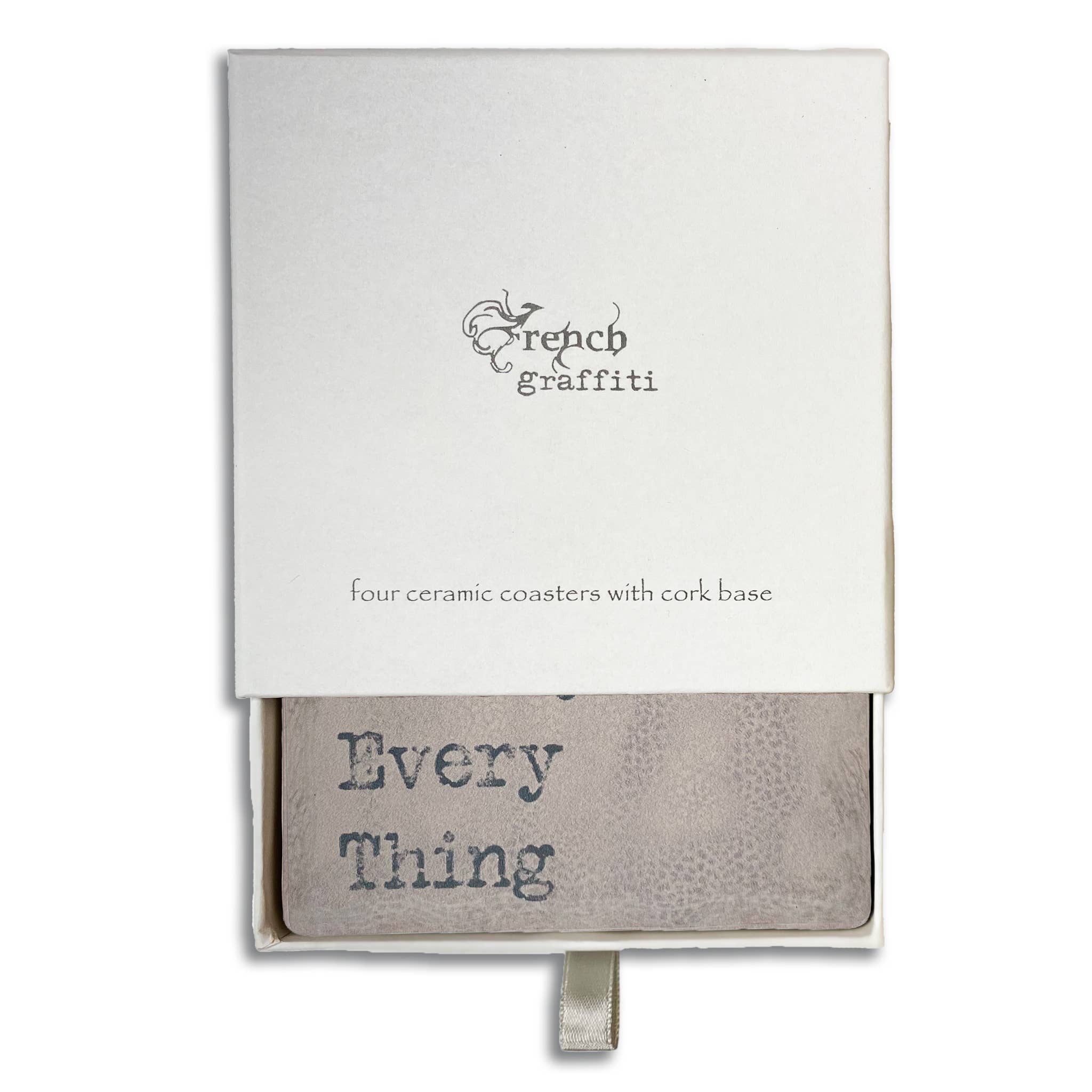 French Graffiti - Wholesale Coasters - Family is Everything Absorbent Coaster Set1