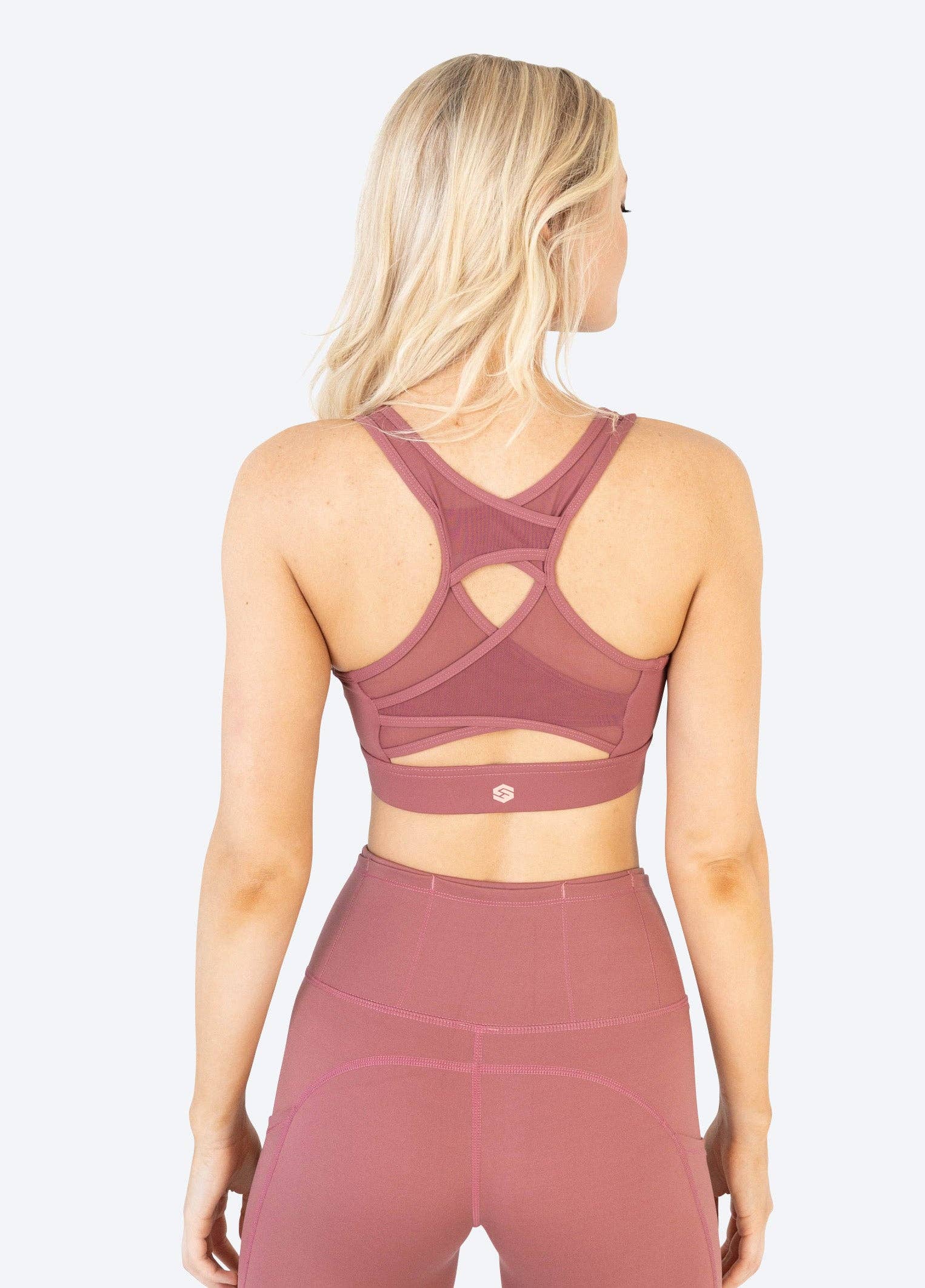 Skelcore - Vente Brassière de sport – femme - Soutien-gorge noir Skelcore Performance avec détails en maille pour femmes4