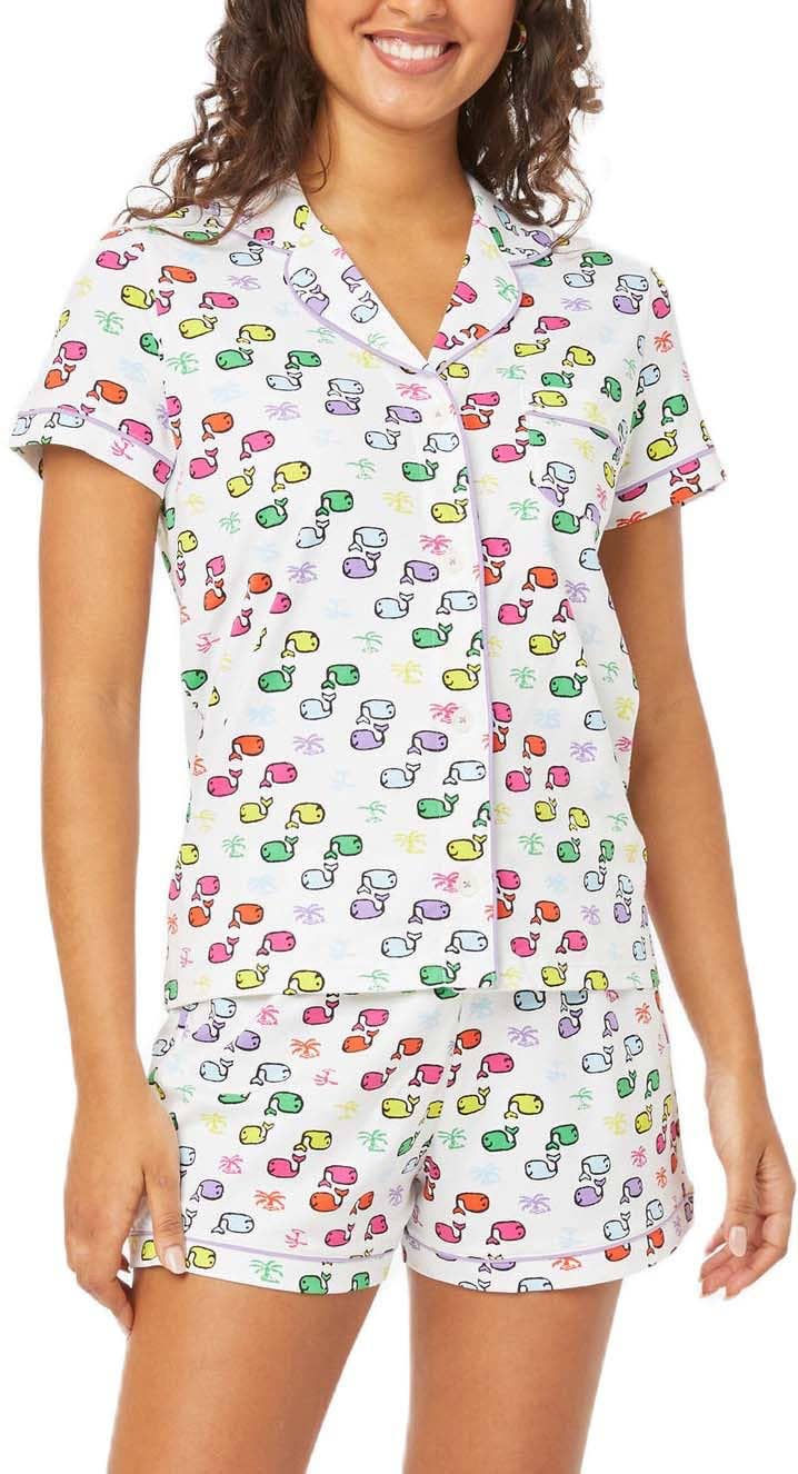 Rosa Clothing - Wholesale Lounge Set - Women's - Comfy Tiger Print Short Sleeve Pajama Set8